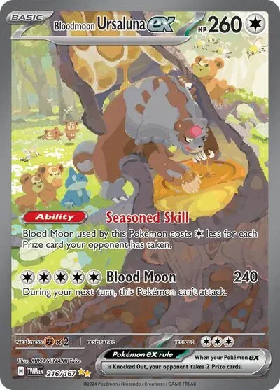 Bloodmoon Ursaluna ex 11/251 Twilight Masquerade Pokemon card