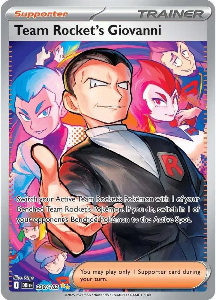Team Rocket's Giovanni 5/124 Destined Rivals Pokemon card