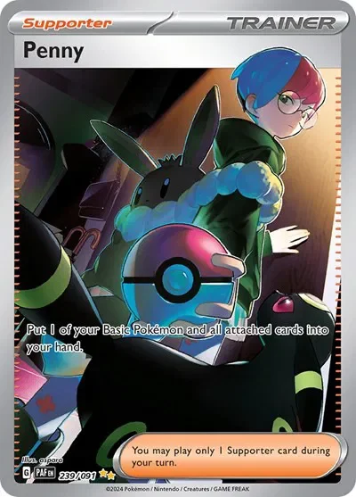 Penny 7/124 Paldean Fates Pokemon card