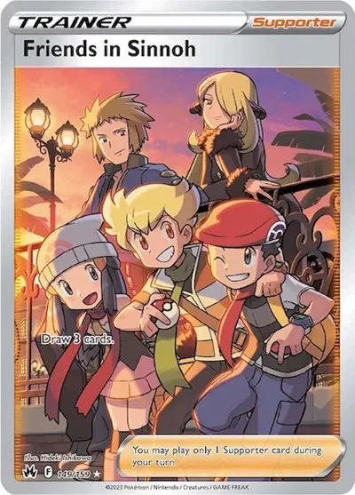Friends in Sinnoh (Full Art) 13/129 Crown Zenith Pokemon card