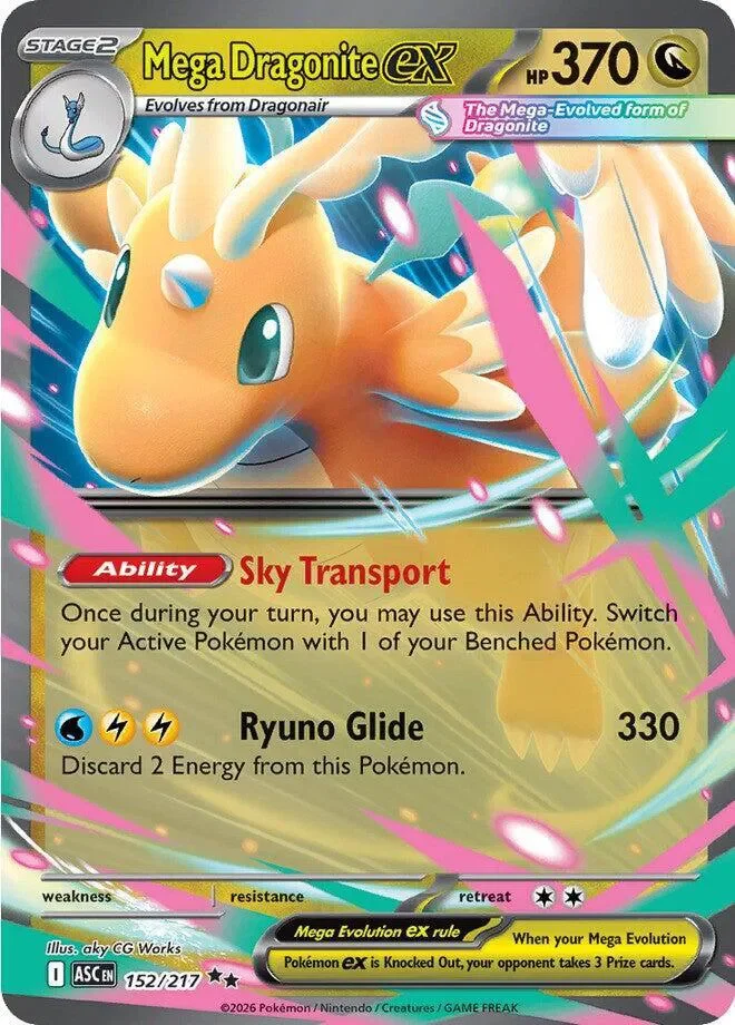 Mega Dragonite ex 9/124 Ascended Heroes Pokemon card