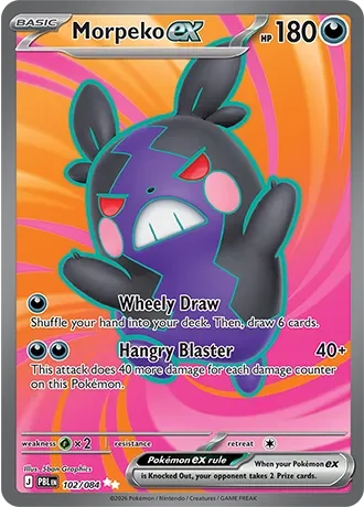 Morpeko ex 18/124 Pitch Black Pokemon card