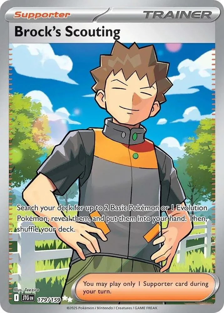 Brock's Scouting 12/119 Journey Together Pokemon card