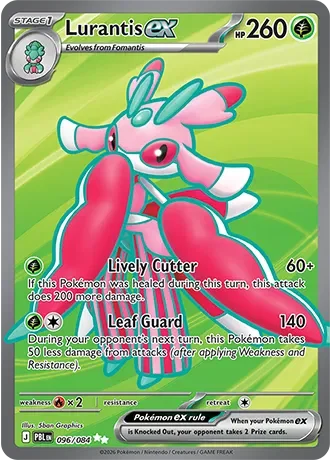Lurantis ex 20/124 Pitch Black Pokemon card