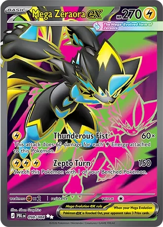 Mega Zeraora ex 21/124 Pitch Black Pokemon card