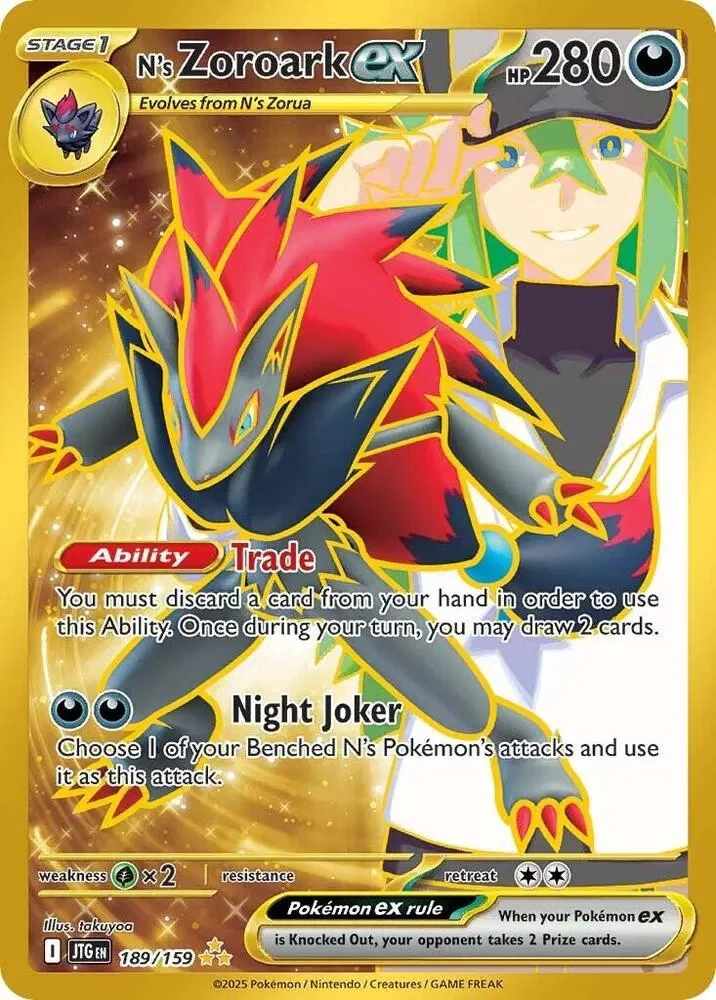 N's Zoroark ex 2/119 Journey Together Pokemon card