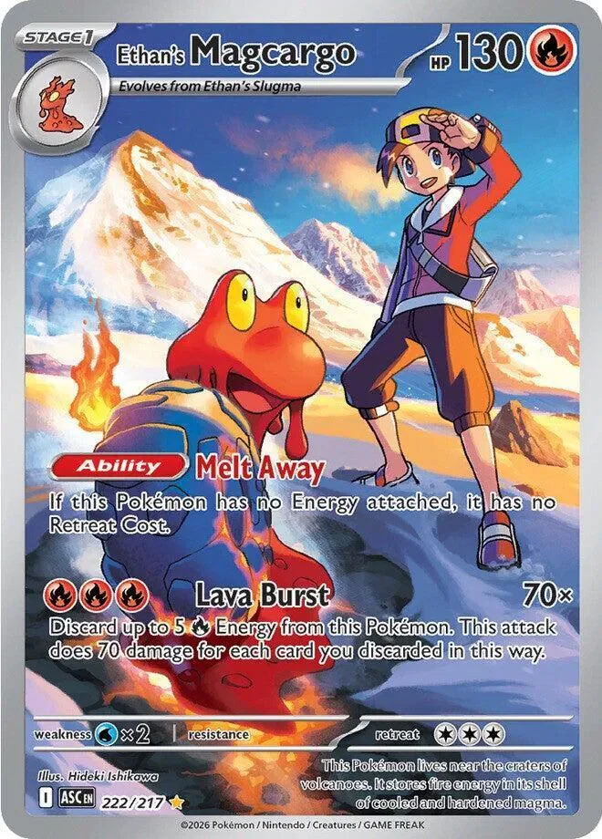 Ethan's Magcargo 13/124 Ascended Heroes Pokemon card