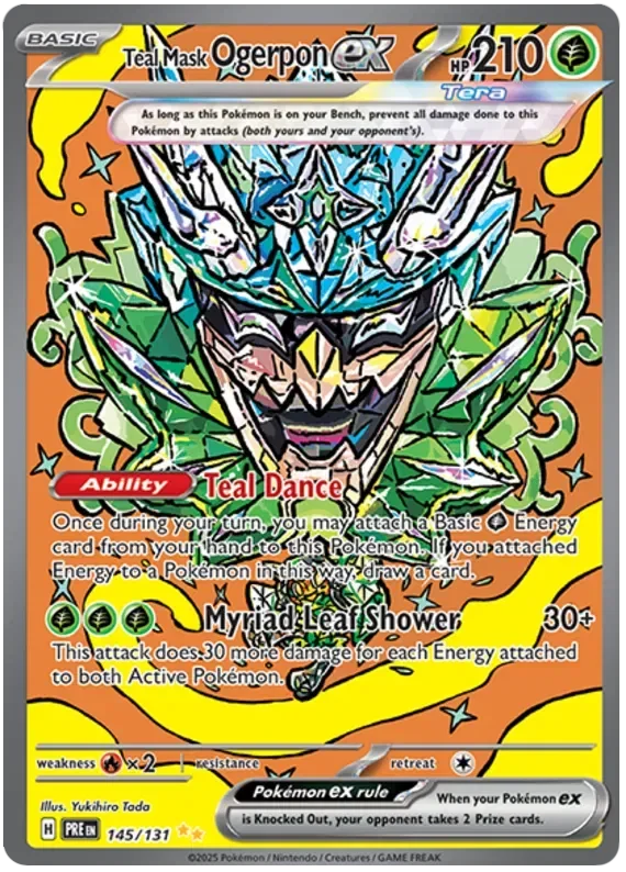 Teal Mask Ogerpon ex 2/125 Prismatic Evolutions Pokemon card
