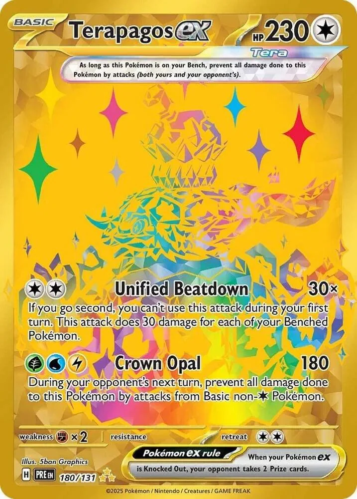 Terapagos ex 21/125 Prismatic Evolutions Pokemon card