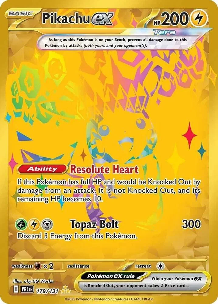 Pikachu ex 20/125 Prismatic Evolutions Pokemon card