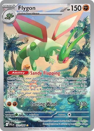 Flygon 19/124 Phantasmal Flames Pokemon card