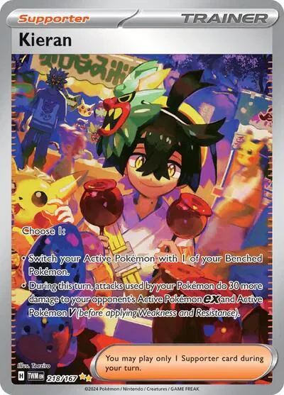 Kieran 10/251 Twilight Masquerade Pokemon card