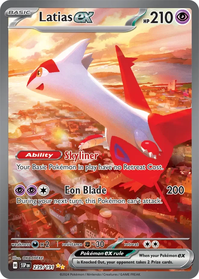 Latias ex 13/248 Surging Sparks Pokemon card