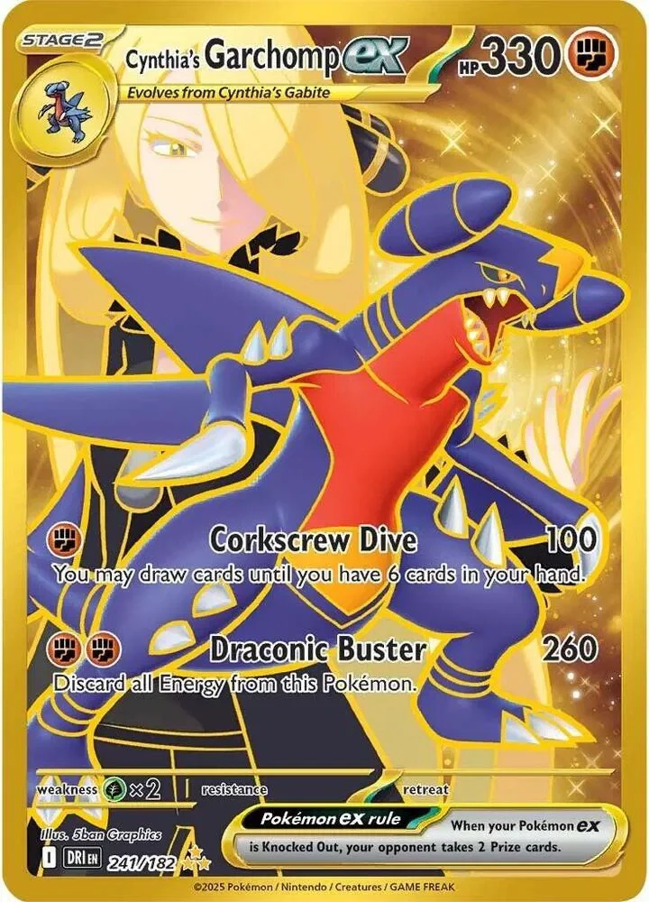 Cynthia's Garchomp ex 2/124 Destined Rivals Pokemon card
