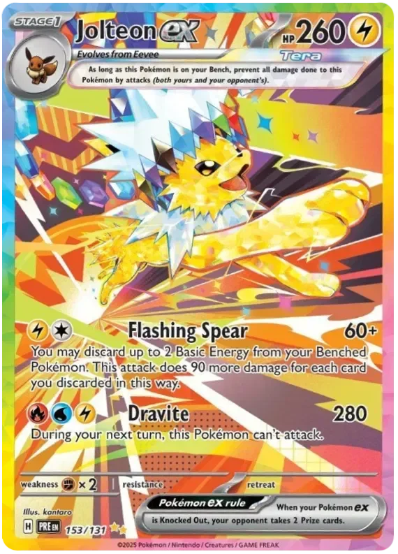 Jolteon ex 9/125 Prismatic Evolutions Pokemon card