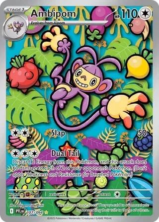Ambipom 16/124 Phantasmal Flames Pokemon card