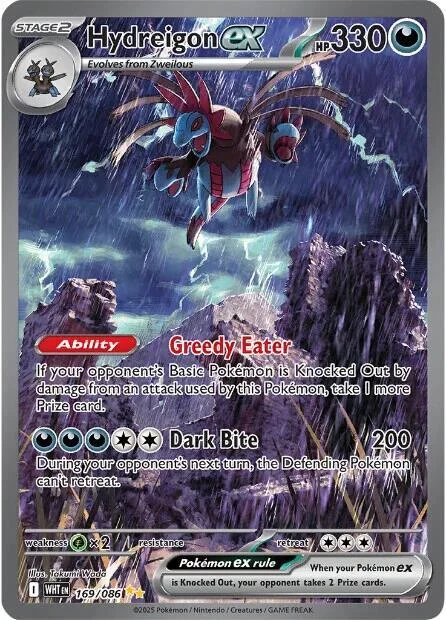 Hydreigon ex 1/123  White Flare Pokemon card