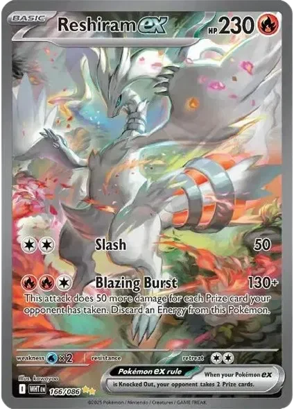 Reshiram ex 5/123 White Flare Pokemon card