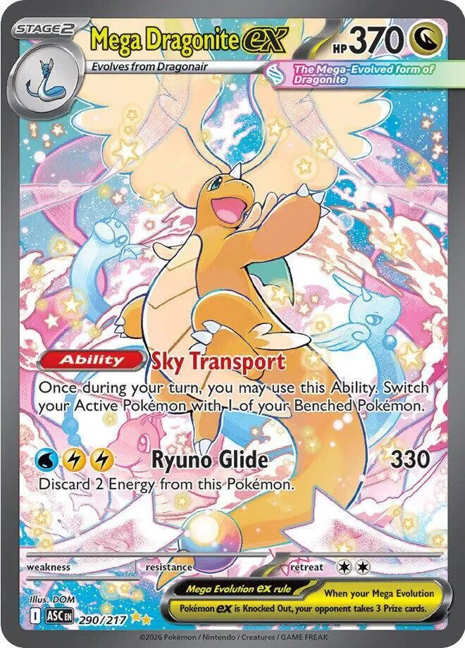 Mega Dragonite ex 16/124 Ascended Heroes Pokemon card